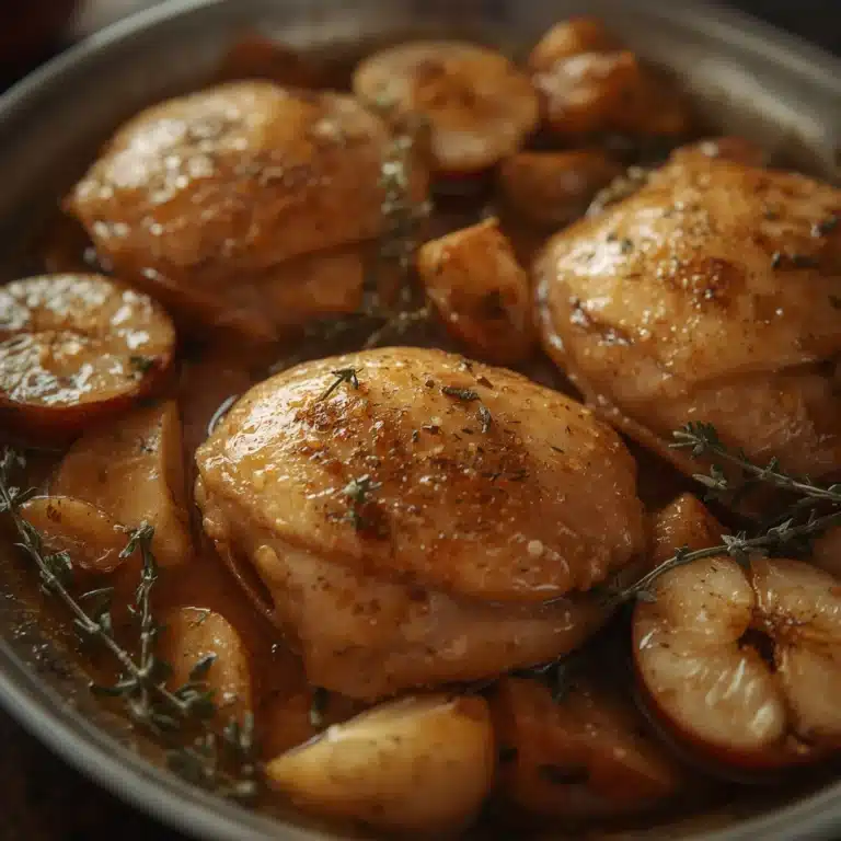 apple cider chicken easy fall dinner idea