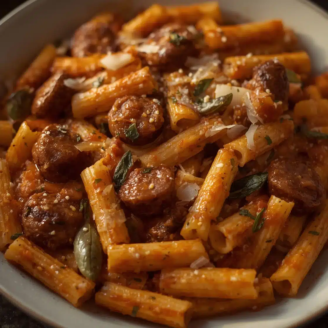 autumn sausage pasta squash easy dinner idea