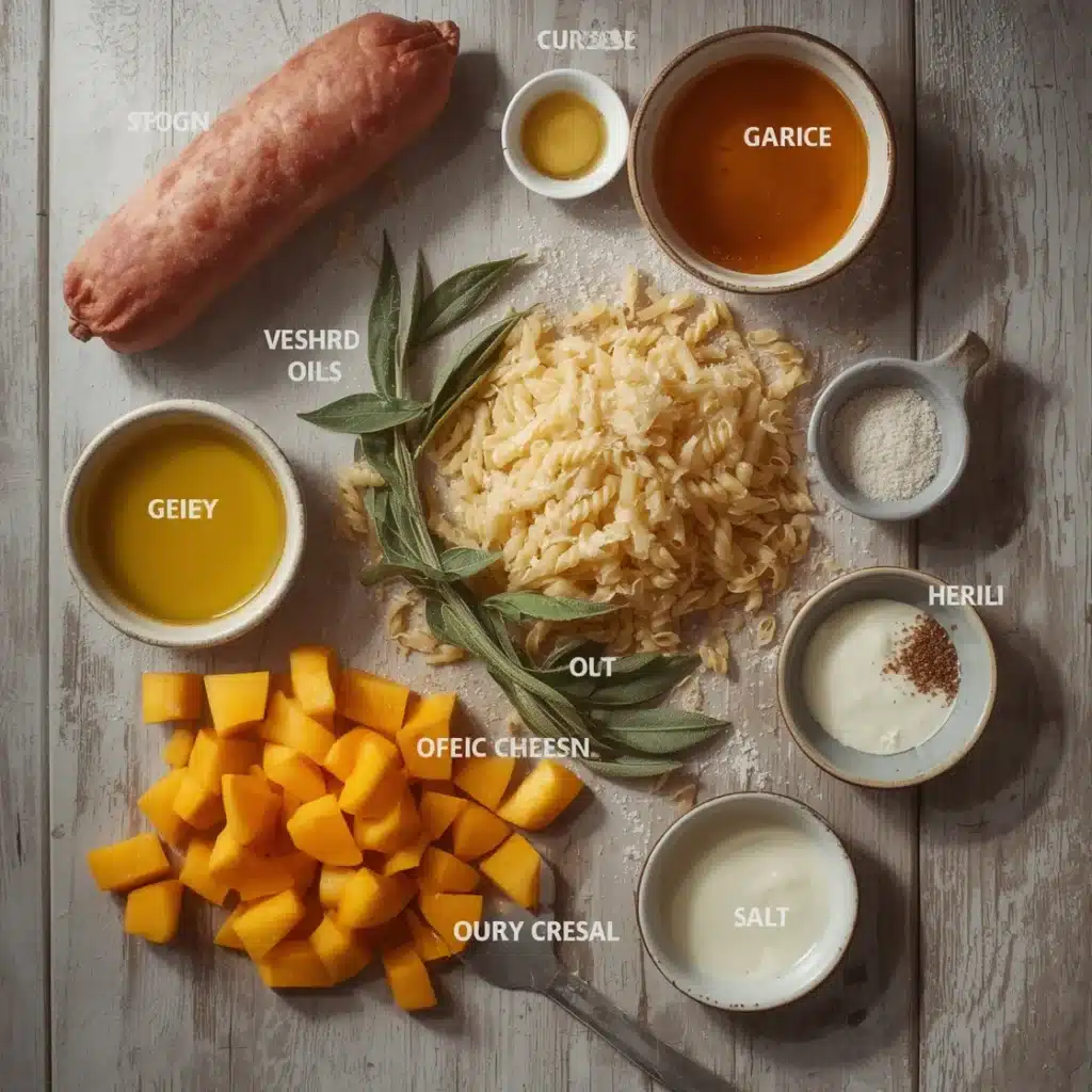 autumn sausage pasta squash easy dinner idea