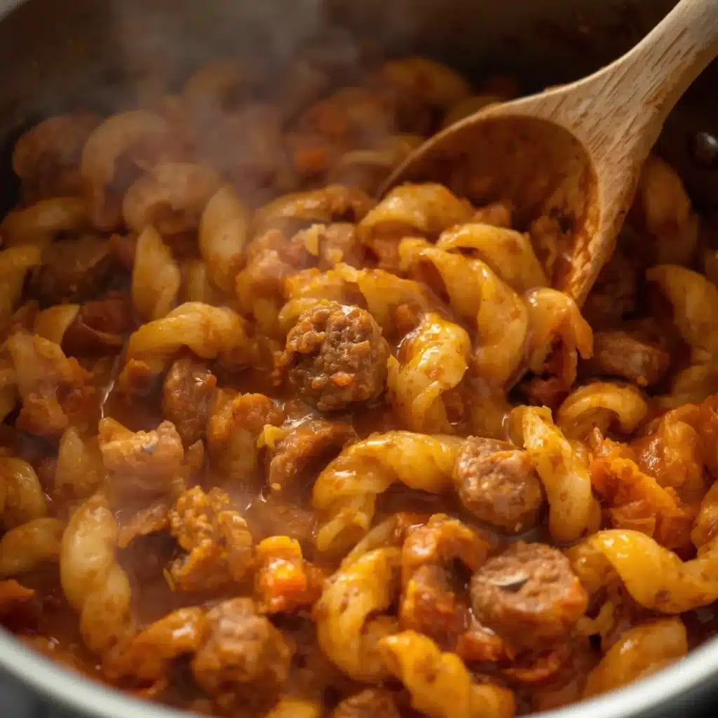 autumn sausage pasta squash easy dinner idea