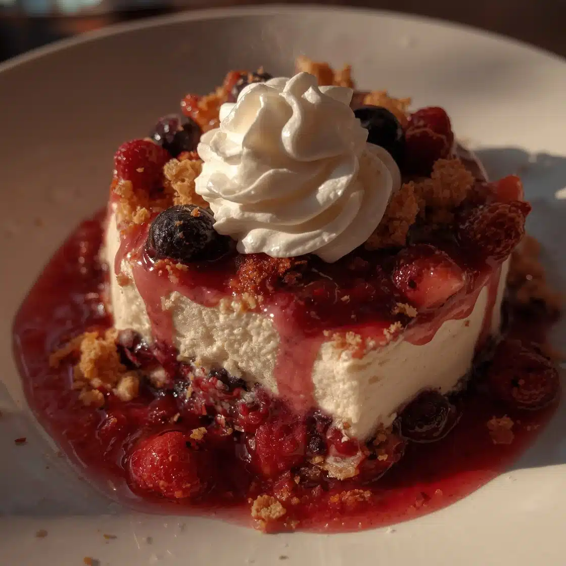 berry cheesecake creamy vanilla dessert recipe