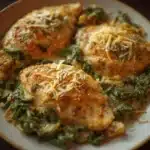 cheesy chicken and spinach casserole