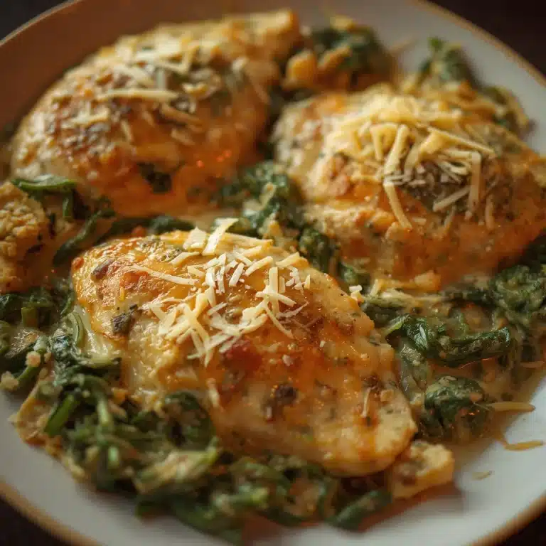 cheesy chicken and spinach casserole