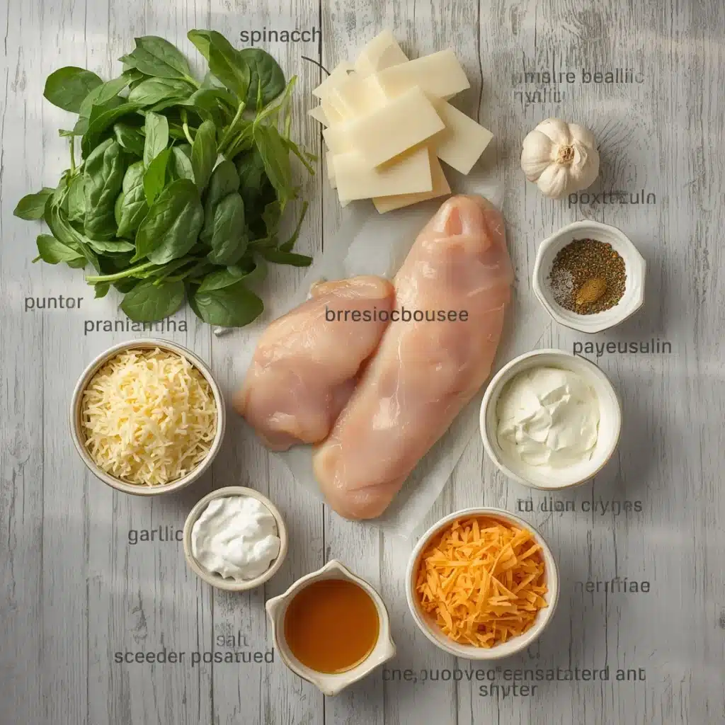 cheesy chicken and spinach casserole