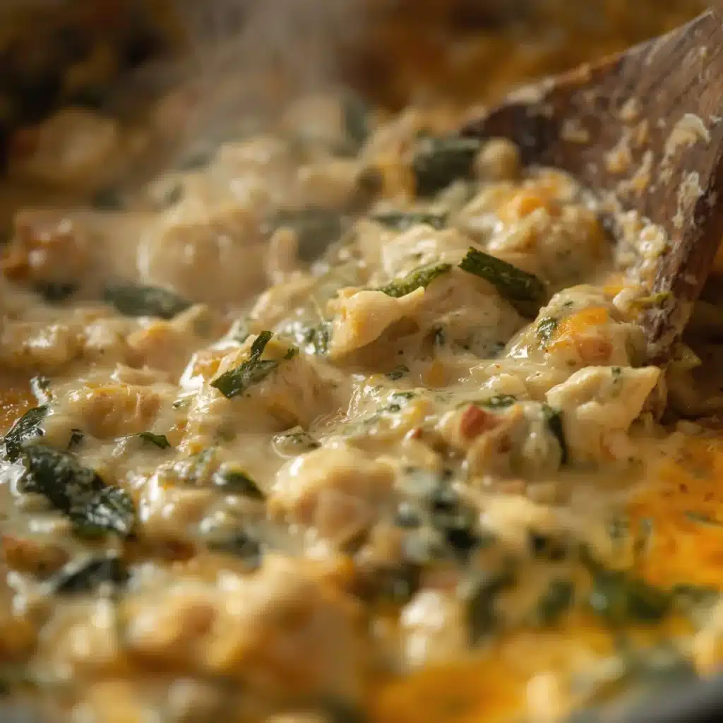 cheesy chicken and spinach casserole