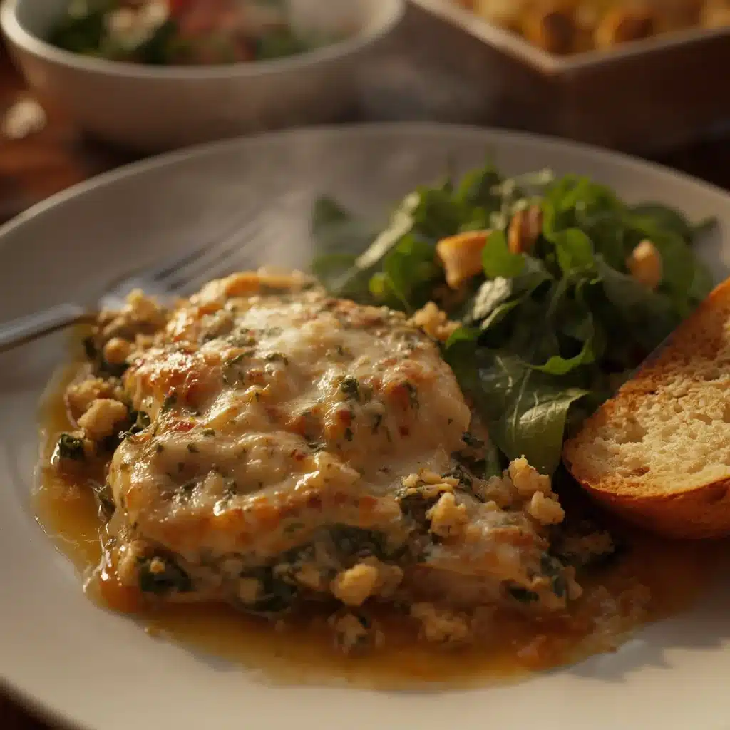 cheesy chicken and spinach casserole