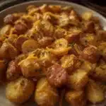 cheesy ranch potatoes and smoked sausage