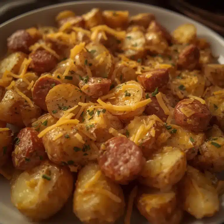 cheesy ranch potatoes and smoked sausage