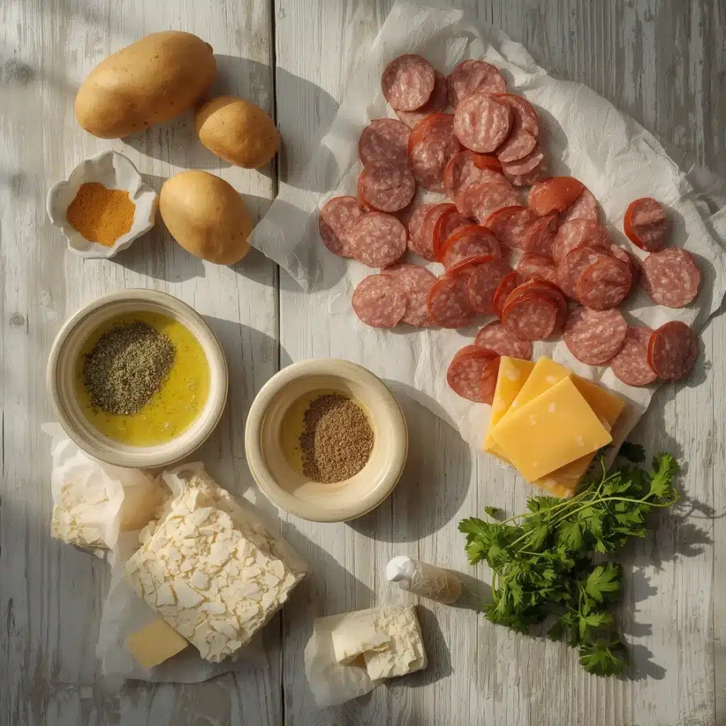 cheesy ranch potatoes and smoked sausage