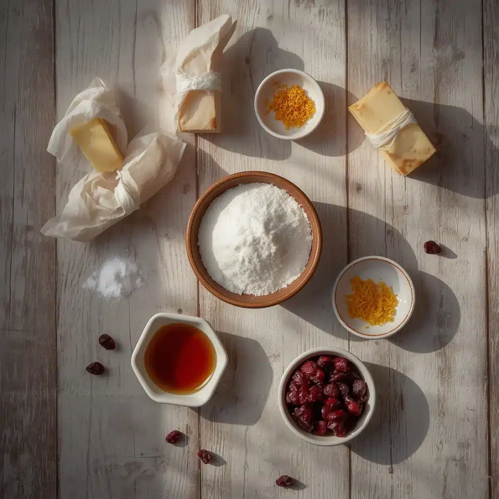 cranberry orange shortbread cookies