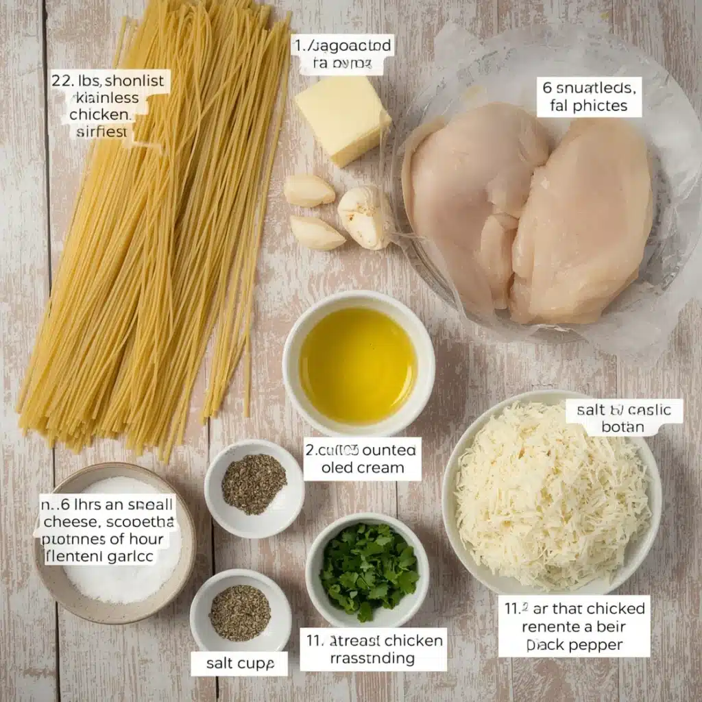 creamy garlic parmesan chicken spaghetti