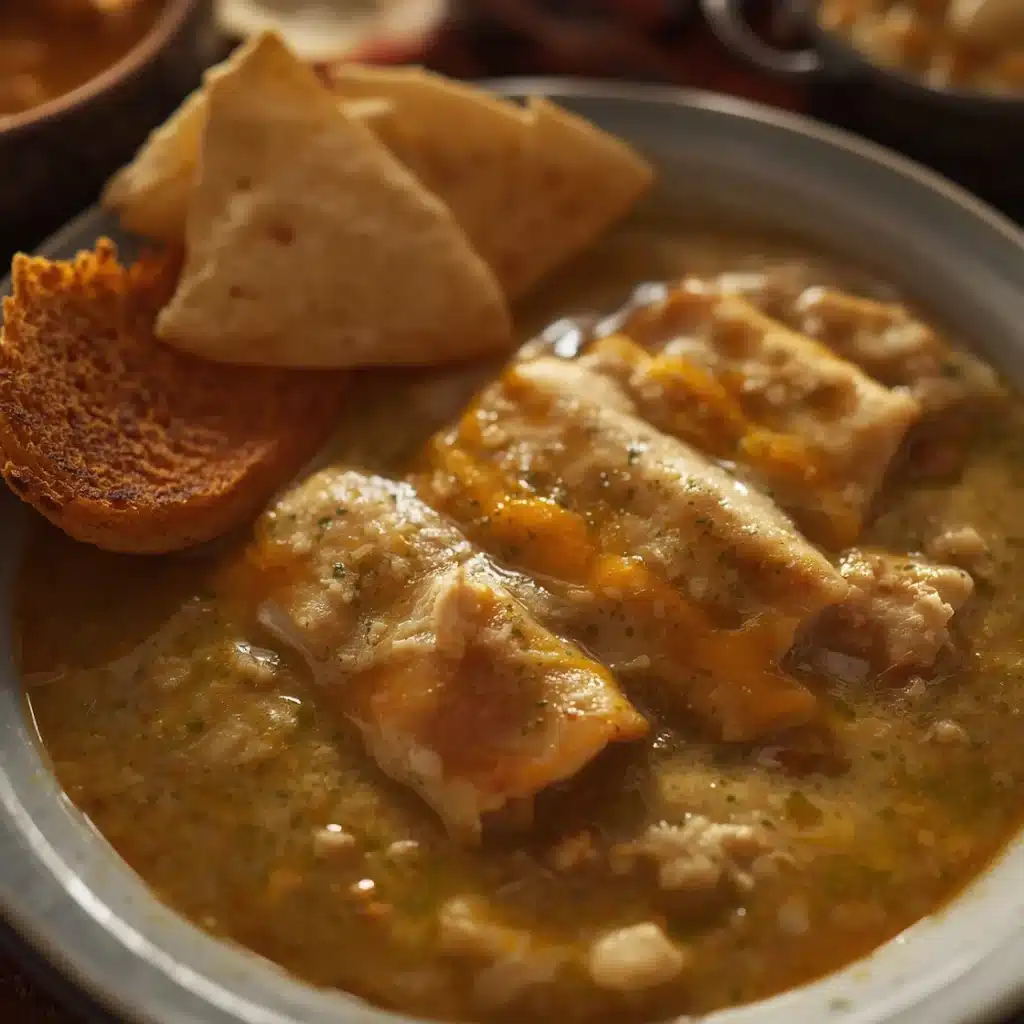 creamy green chile chicken enchilada soup