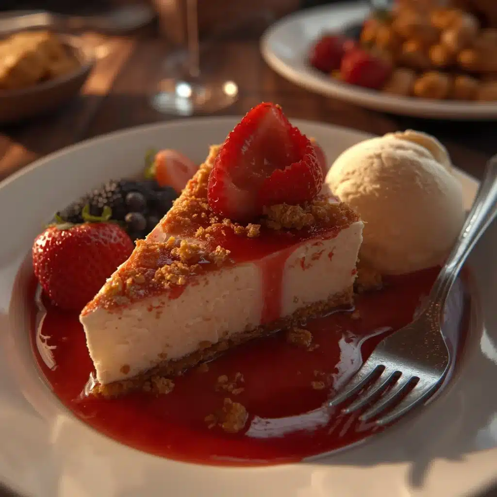 creamy strawberry crunch cheesecake recipe