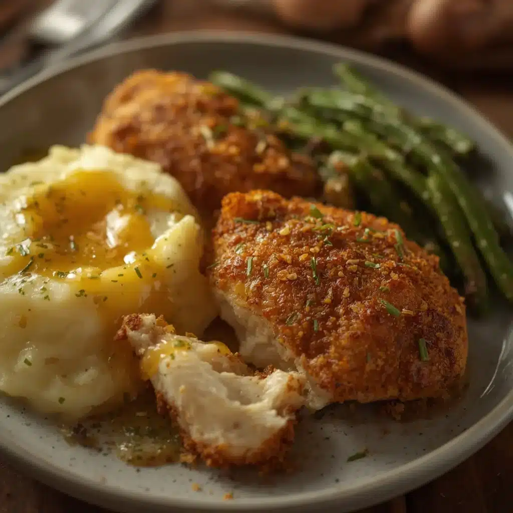 crispy dill pickle parmesan chicken
