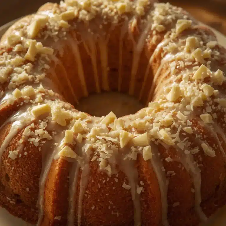 flavorful white chocolate coconut bundt cake