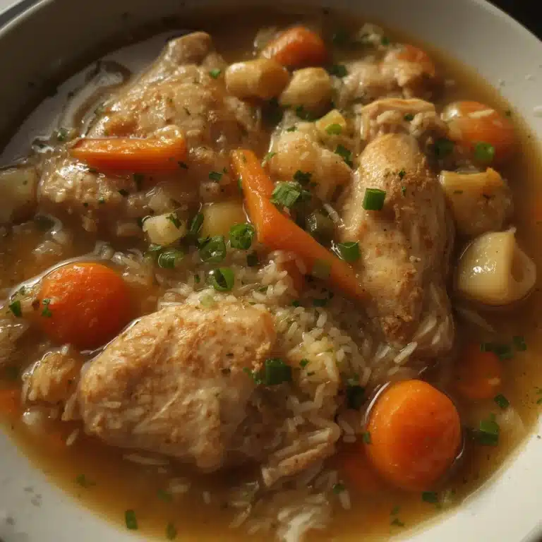 homemade ginger chicken and rice soup