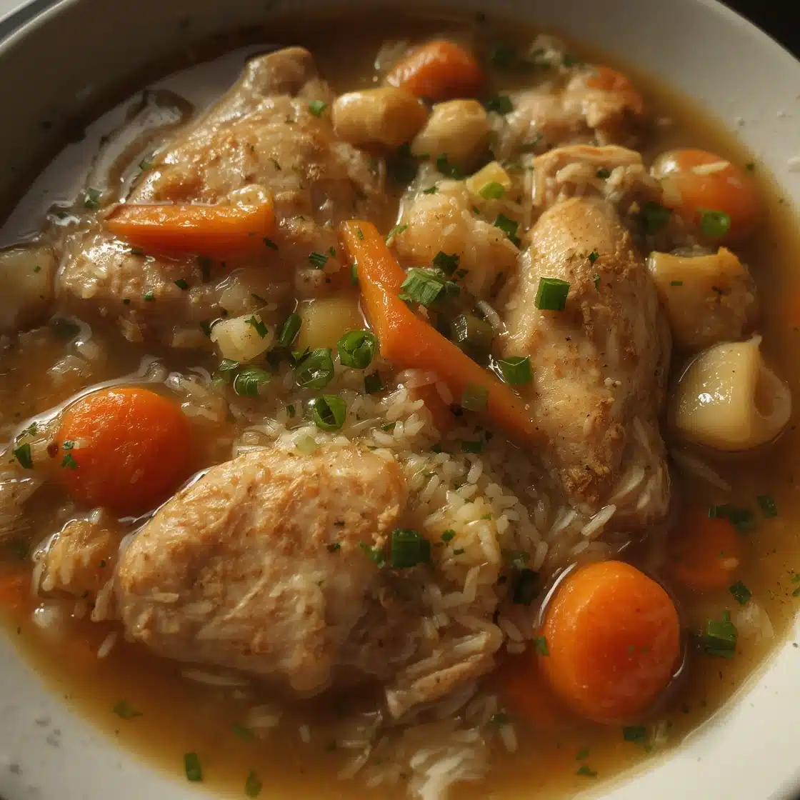 homemade ginger chicken and rice soup