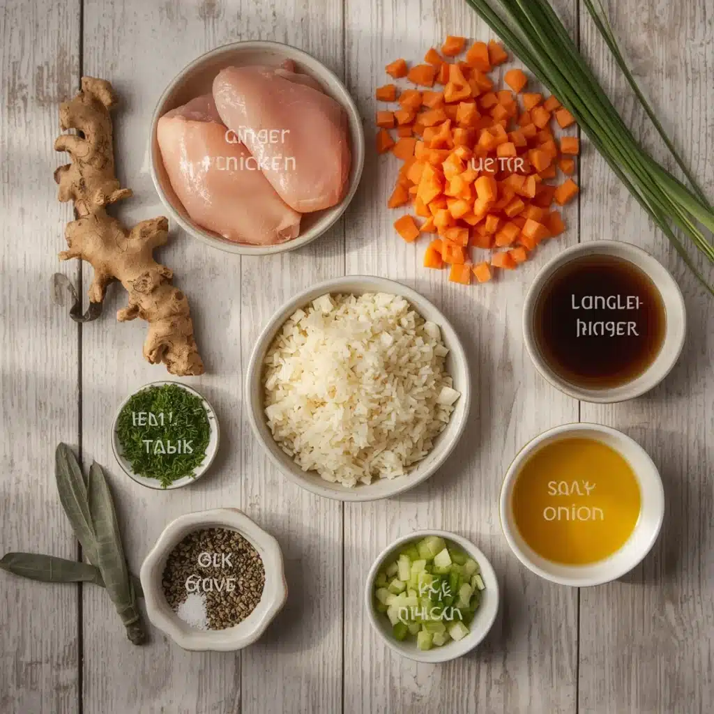 homemade ginger chicken and rice soup