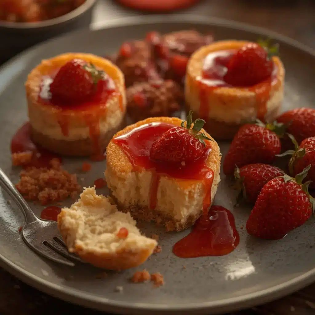 irresistible mini strawberry cheesecakes