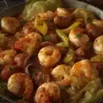 keto cajun shrimp and sausage stuffed cabbage