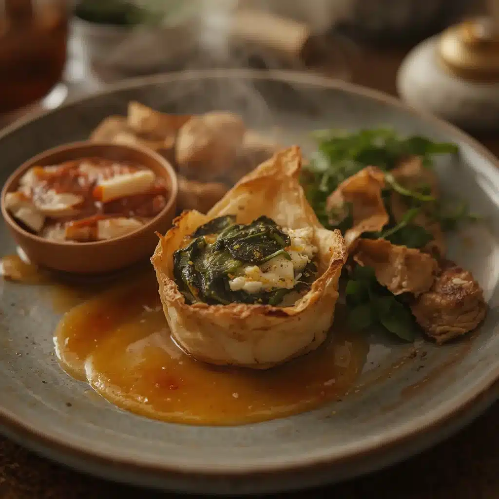 mediterranean spinach and feta phyllo cups