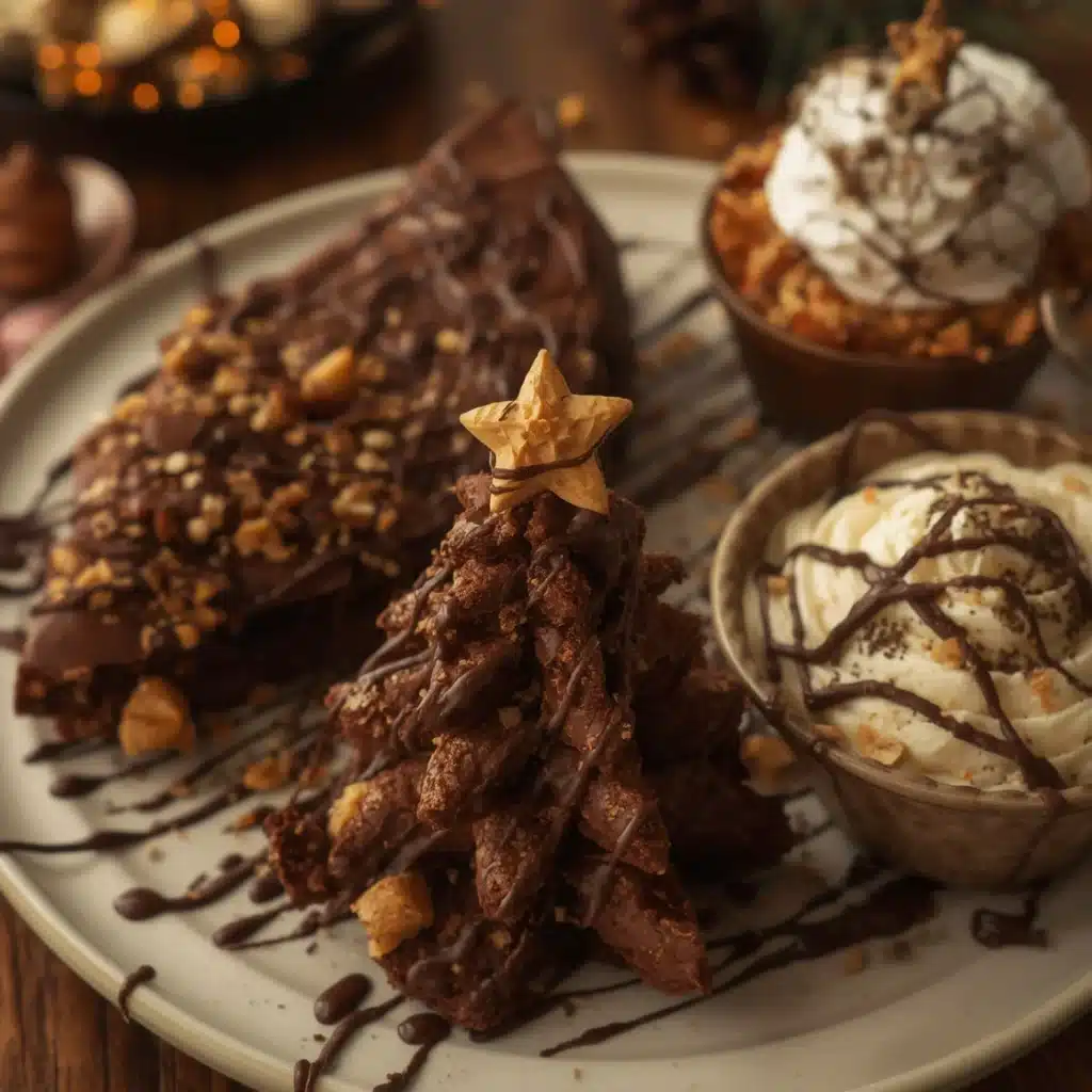 no bake chocolate peanut butter christmas trees