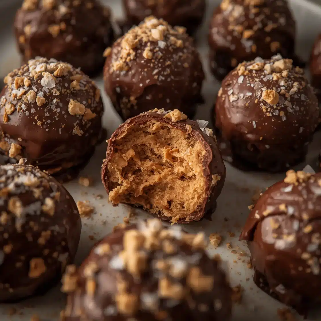 no bake chocolate peanut butter truffles
