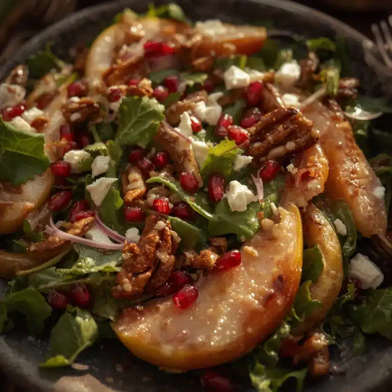pear pomegranate and blue cheese salad