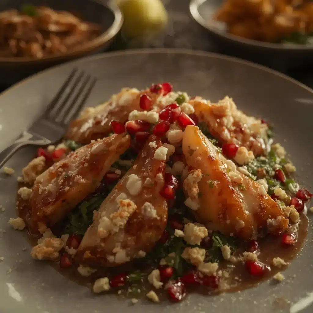 pear pomegranate and blue cheese salad