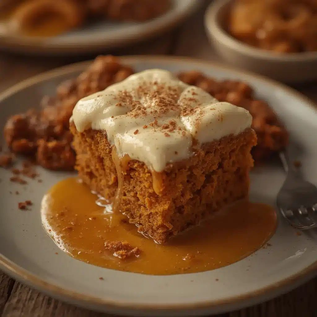 pumpkin spice cake with cream cheese frosting
