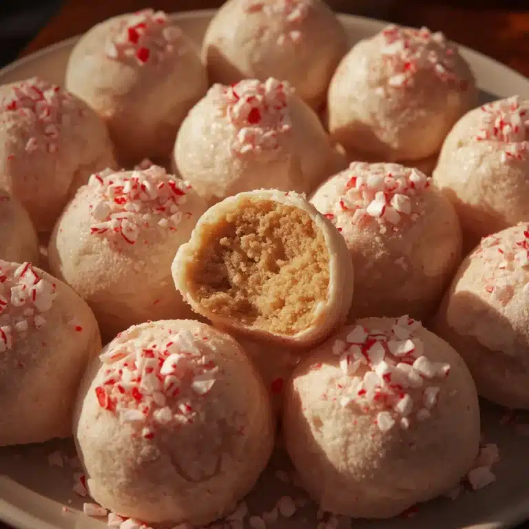 soft peppermint balls no bake holiday candy