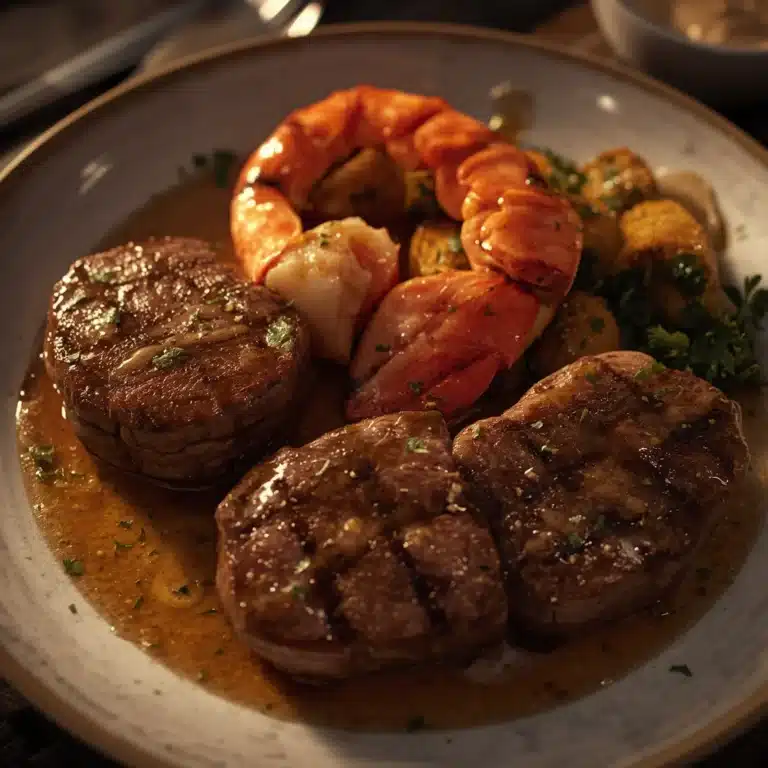 steakhouse style surf and turf