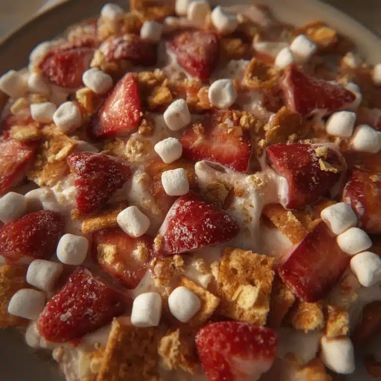 strawberry crackle salad creamy dessert idea