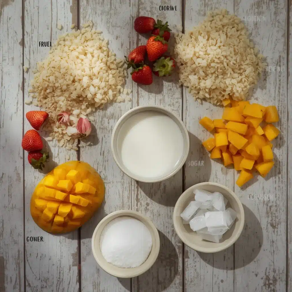 strawberry mango sago creamy tropical dessert