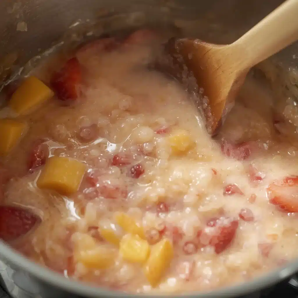 strawberry mango sago creamy tropical dessert