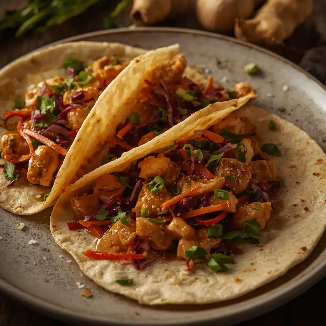 thai peanut chicken wrap easy lunch recipe