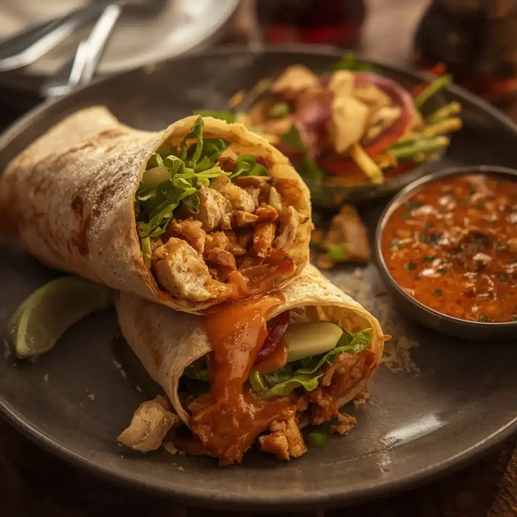 thai peanut chicken wrap easy lunch recipe