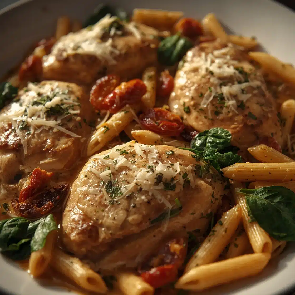 tuscan chicken pasta recipe creamy flavorful easy