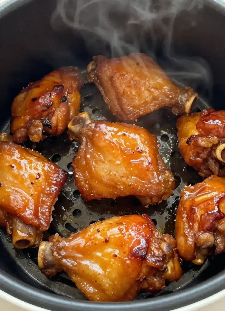 air fryer asian glazed boneless chicken thighs