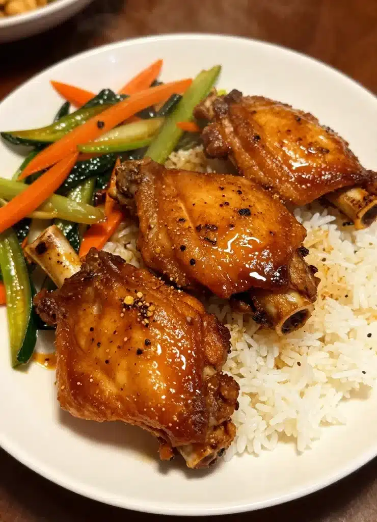 air fryer asian glazed boneless chicken thighs