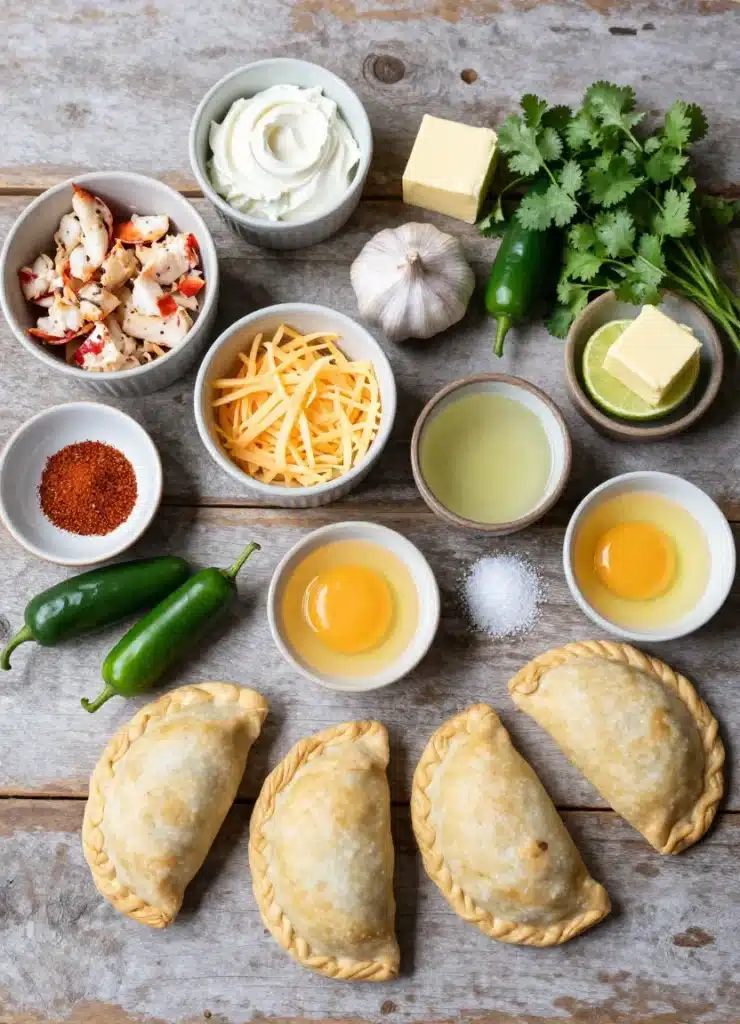air fryer lobster jalapeno empanadas