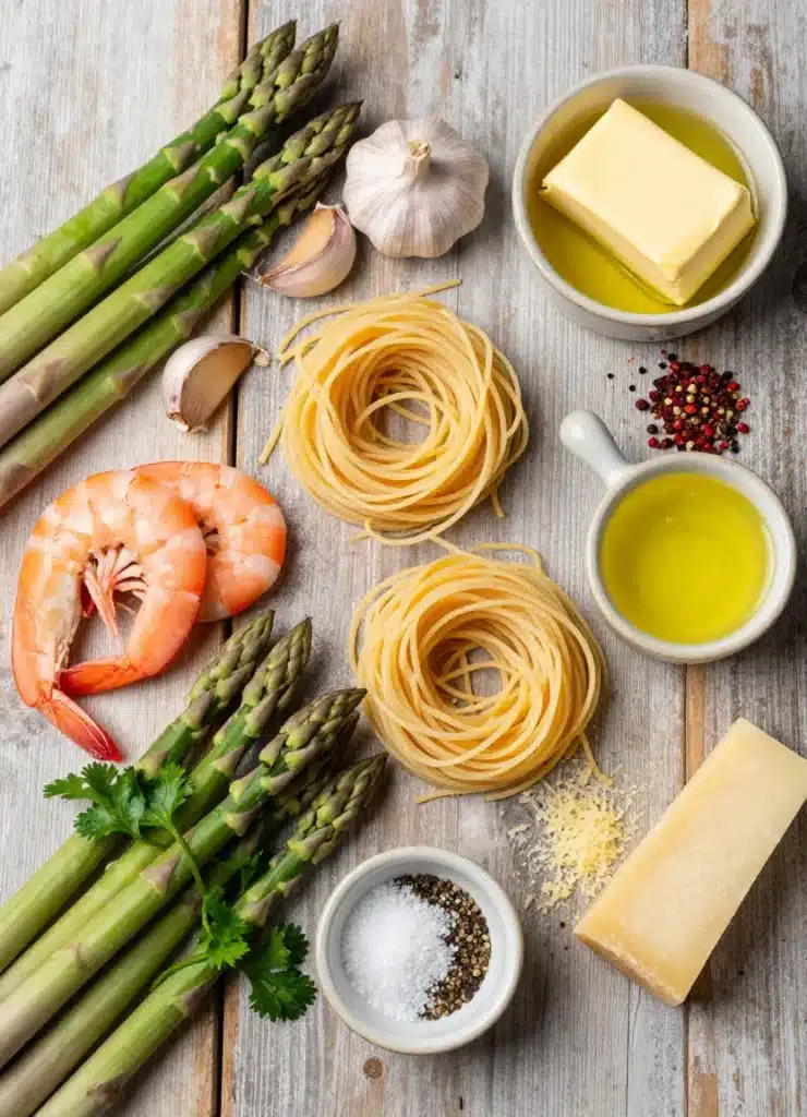 angel hair with shrimp and asparagus