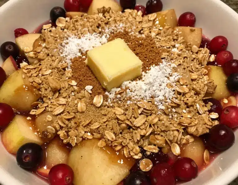 apple cranberry crumble