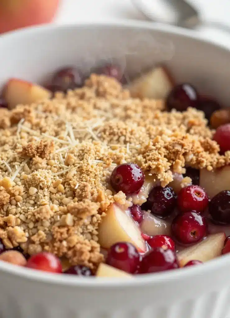 apple cranberry crumble