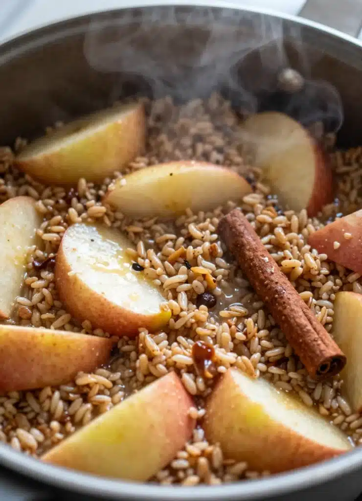 apples and cinnamon breakfast quinoa