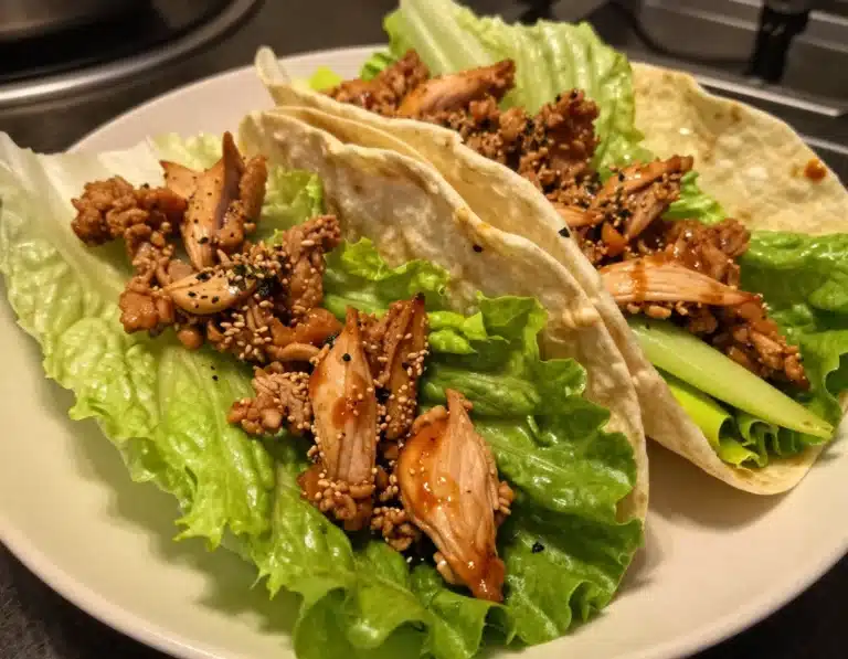 asian chicken lettuce wraps