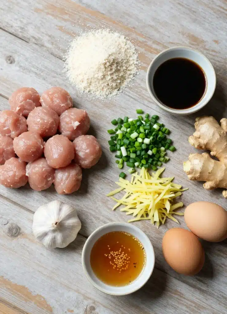 asian chicken meatballs