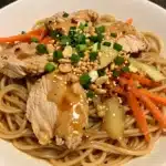 asian peanut noodles with chicken