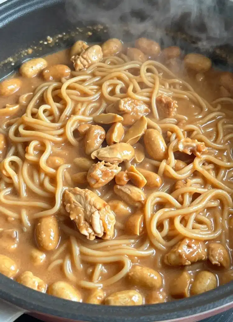 asian peanut noodles with chicken