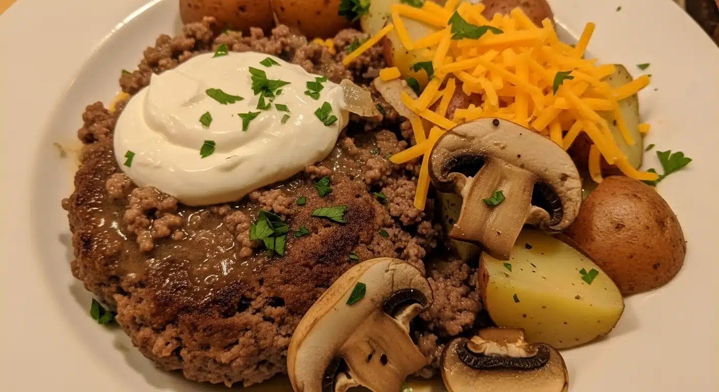 amish hamburger steak bake creamy dinner ideas